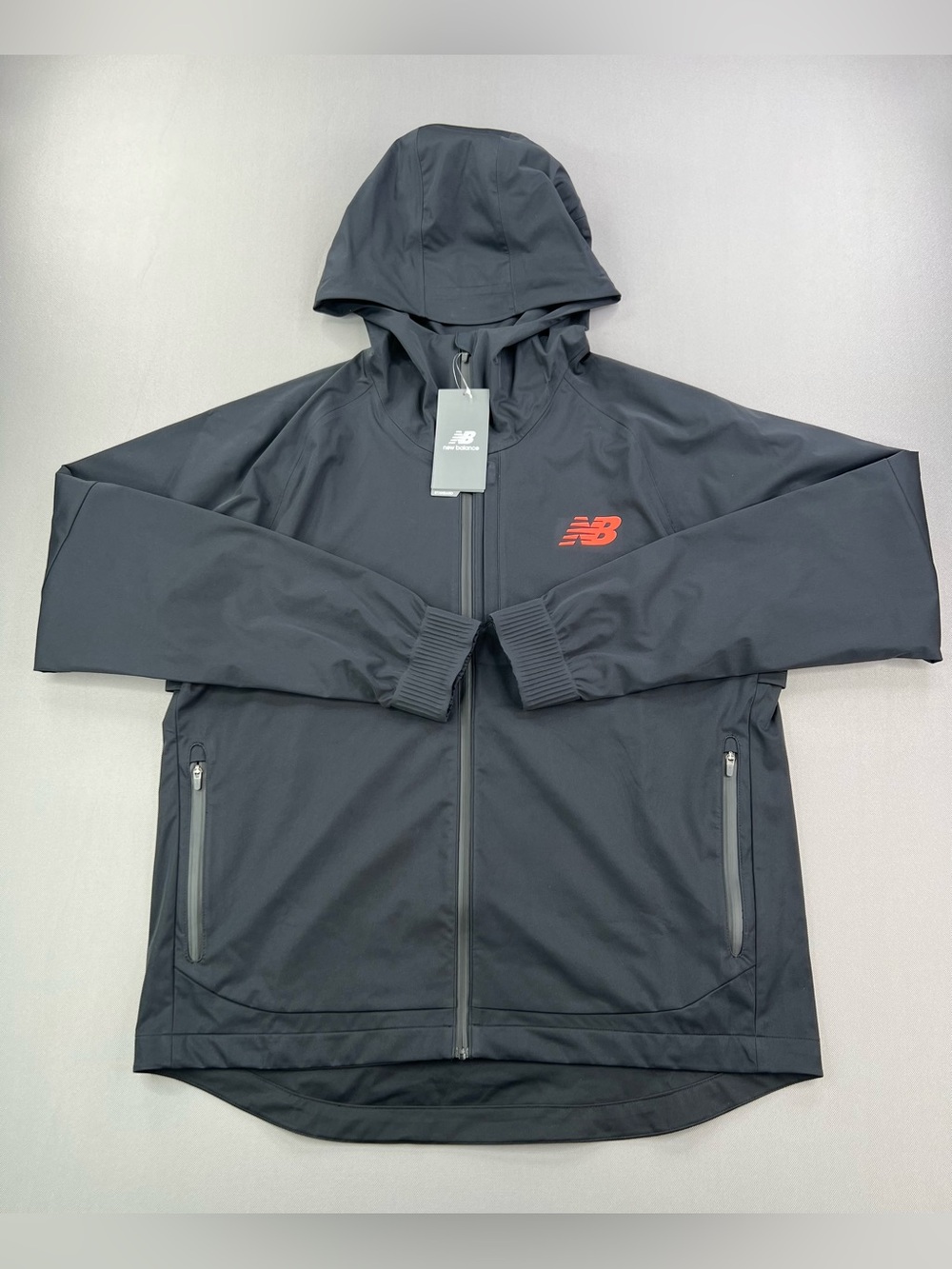 NEW BALANCE MENS ELITE SQUALL HOODED WATER DEFY WINDBREAKER JACKET